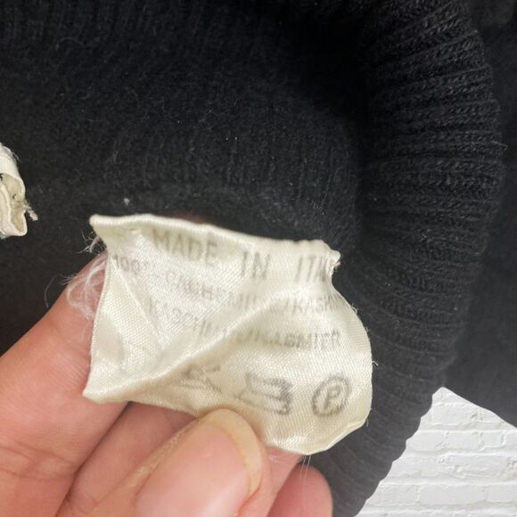 Franck Olivier Paris Sweater 42 Black Turtleneck Ribbed Vintage France L - Picture 10 of 12